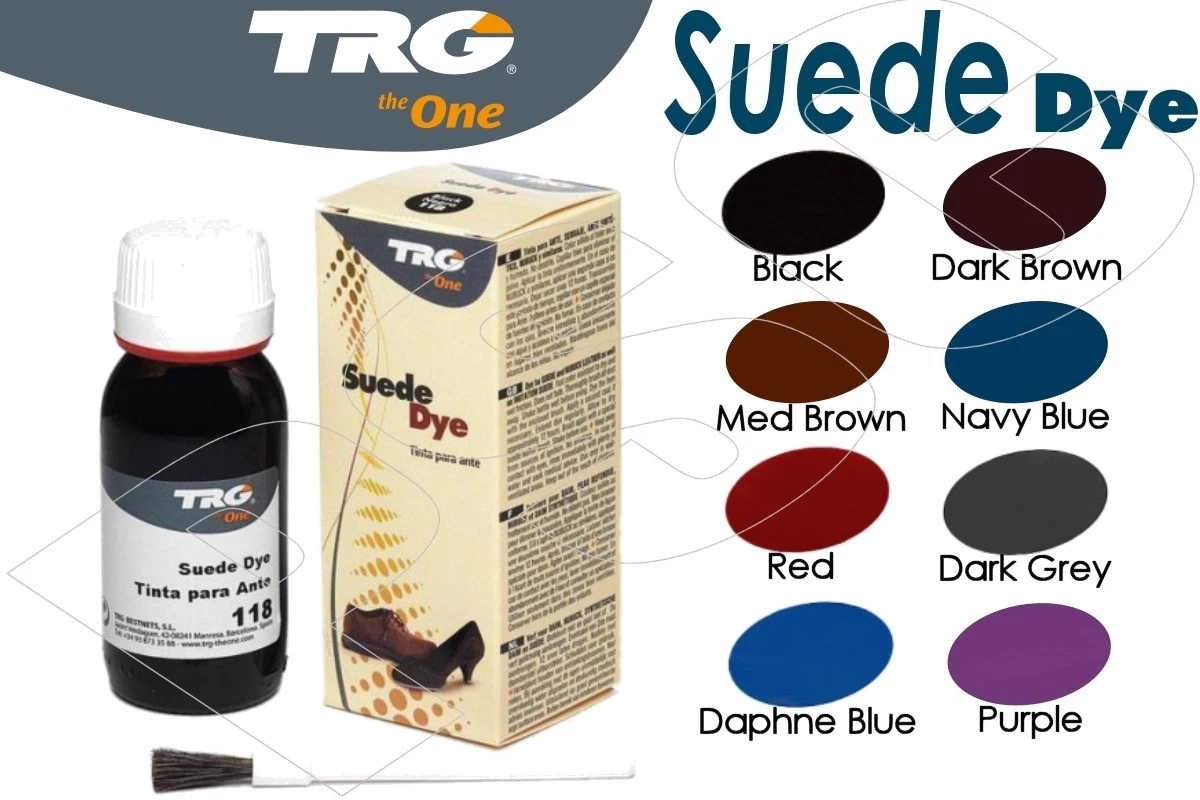 TRG Suede Nubuck Shoe Boot Restore Colour Dye 50ml kit Dressing Renovator  Liquid