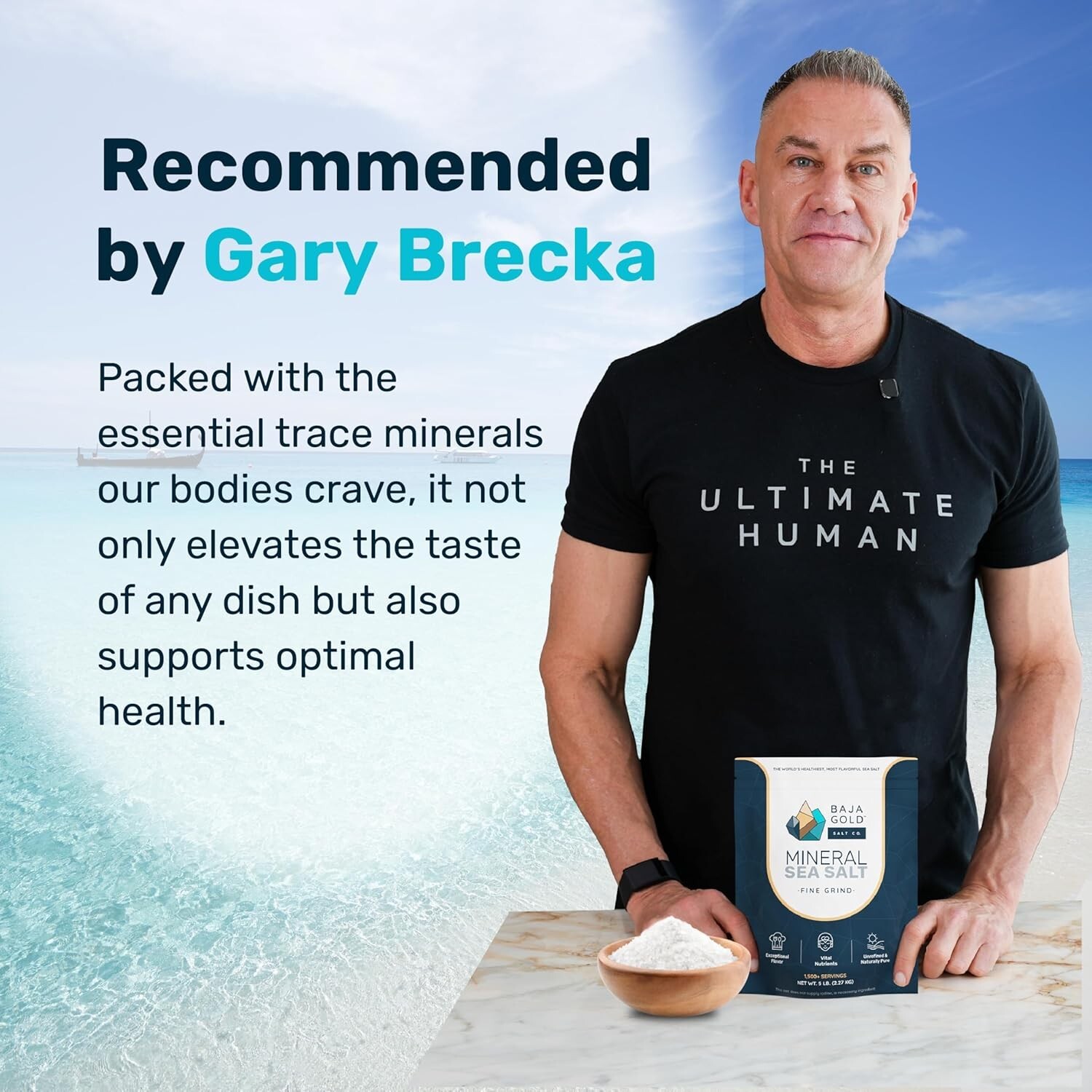 Baja Gold Mineral Sea Salt Natural Grain Crystals 1 Lb. Bag