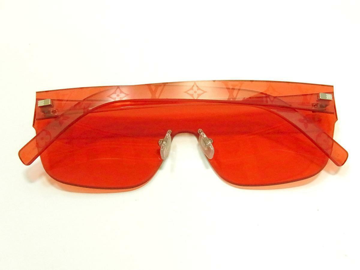 Louis Vuitton Supreme Red Monogram Logo City Mask SP Sunglasses