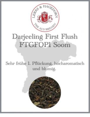 Darjeeling First Flush FTGFOP1 Soom 1 kg sehr frühe 1. Pflückung, hocharomatisch