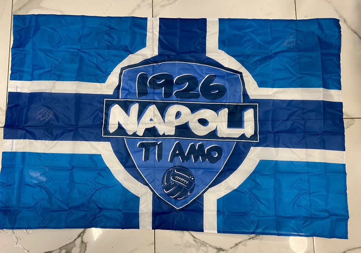 Striscione Gigante Napoli Campioni 150x250 – Bandiera Per Il Terzo Scudetto, Fai Tifare La Città!