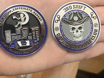 GLOW IN THE DARK Iowa Sheriff Night Shift Challenge Coin.