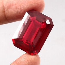 AAA Natural Flawless Mozambique Red Ruby Loose Trillion Cut Gemstone 18x13 MM