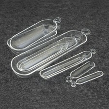 Clear Combustion Quartz Boat Crucible, Various sizes Selectable