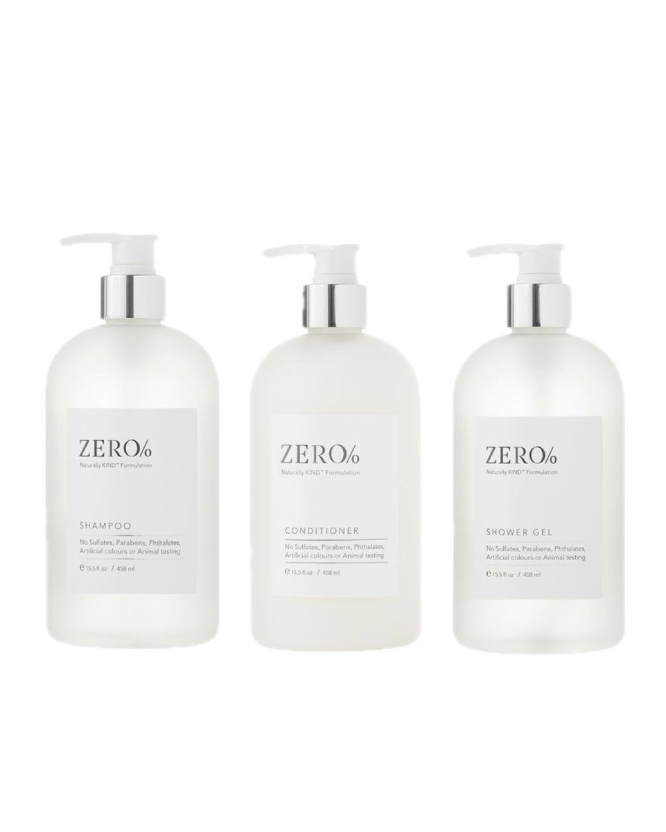 Zero% Shampoo,Conditioner & Shower Gel by Gilchrist & Soames 443ml