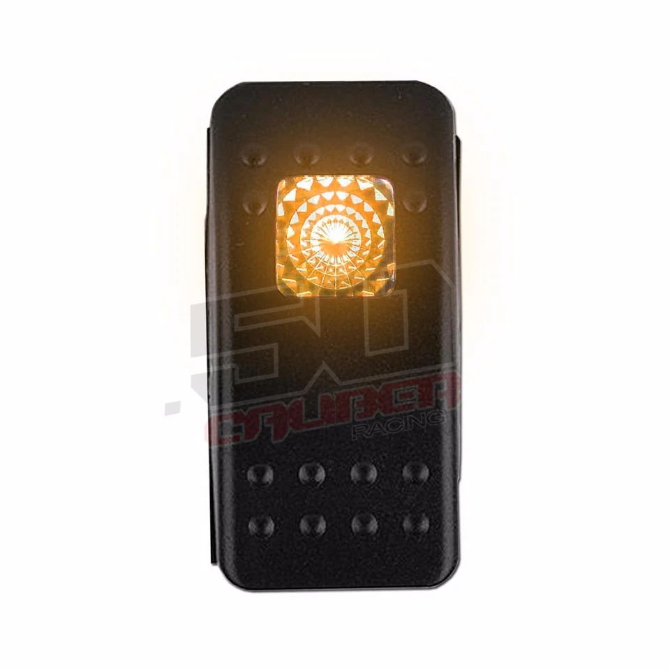 Interruptor basculante momentáneo de encendido/apagado iluminado UTV RZR Teryx Maverick Viking naranja Foto 3 de 4