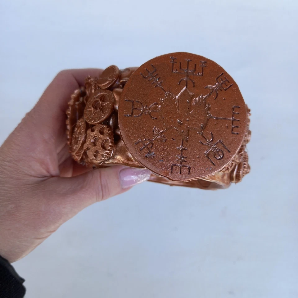 rigid bracelet jewelry woman steampunk rock punk stud accessories viking celtic - Image 2 of 4