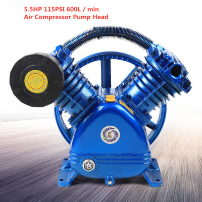 5.5HP V-Typ Doppelzylinder-Luftkompressor-Pumpenkopf 850 U/min 21cfm 115PSI