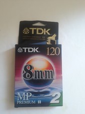 TDK 120MP 8mm 120 Minute Premium Camcorder Video Tapes Lot Of 2 New  Sealed