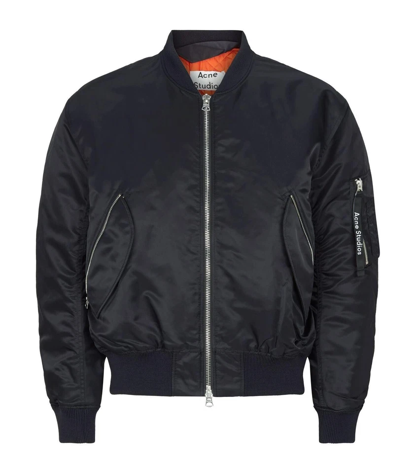 Acne Studios Men's Black Bomber Jacket sz M - Image 4 of 4