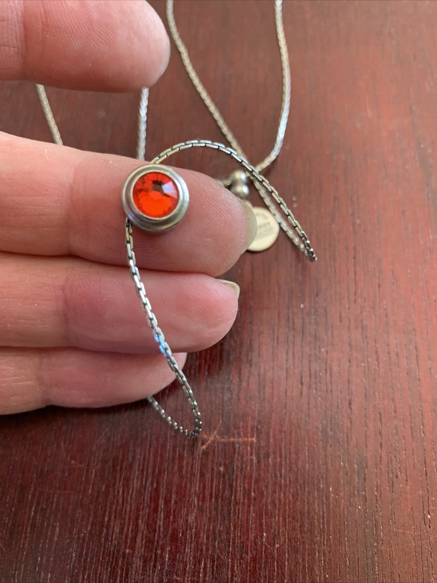 Alex and Ani Necklace Silver 2014 Blood Orange Energy Technology