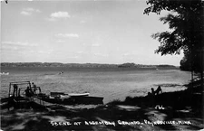 c1950 Scene at Assembly Grounds, Paynseville, Minnesota Real Photo Postcard/RPPC