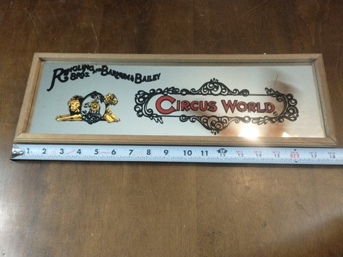 Vintage 1970's Ringling Bros Barnum Bailey Circus World Mirror Advertising Sign - Picture 14 of 15