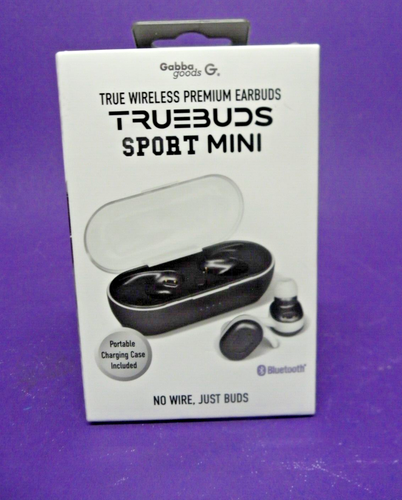 Gabba Goods TrueBuds Sport mini auricolari wireless Bluetooth nero metallizzato nuovi - Foto 4 di 5