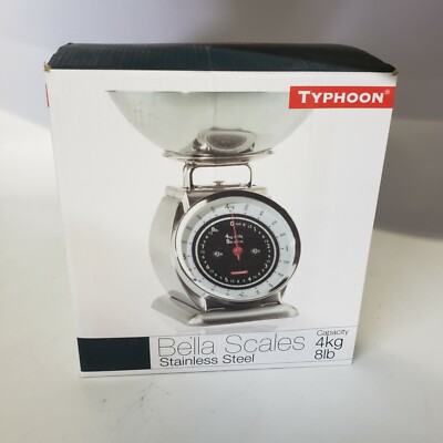 Typhoon Vintage Kitchen Scale Hard Wear Enamel Coated Steel 4kg 8lb