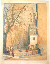 ANCIENNE AQUARELLE MARSEILLE