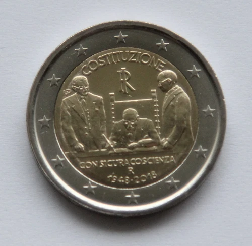 ITALY - 2 € Euro commemorative coin 2018 - Italian Constitution 70 uncirculated