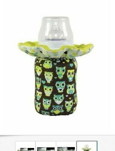 Warmze Bottle Warmer Starter Kit, Brown/Blue Owls, Large