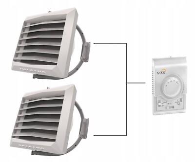 SET 2x Lufterhitzer VOLCANO mini 3-20kW 2100 m³/h AC Motor + Steuerpanel