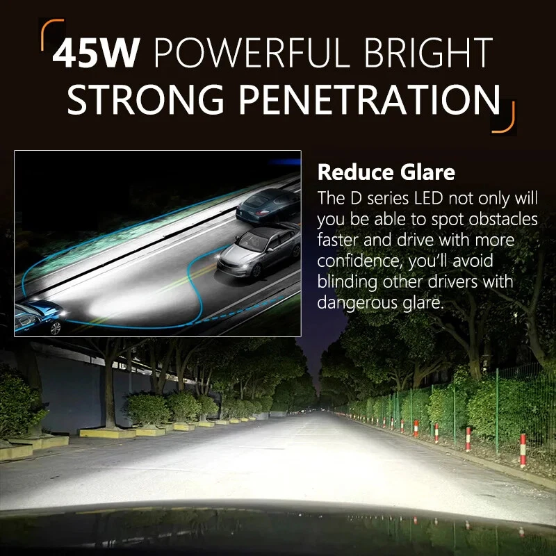 OSRAM LED D1S D3S Car Headlight LEDriving XENON HID Lamps 45W Canbus LED Bulbs - Image 3 of 4