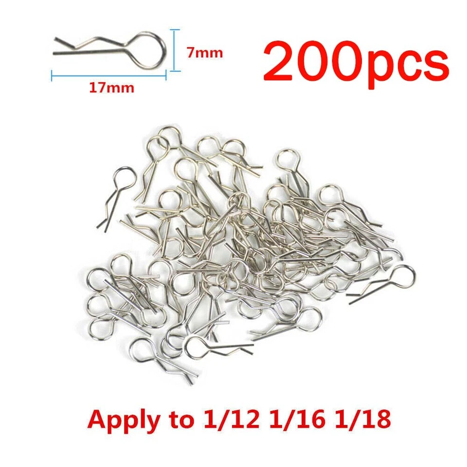 For 1/10 1/8 1/16 RC Cars Parts Shell Body R Buckles Fixed Clips Pins Latch 200X - Image 3 of 4