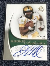 2010 UD SPA Football Rookie Authentics Signatures Joe Webb UAB Auto Card /599