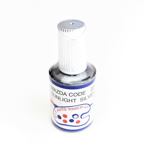TRISTARcolor Peinture Voiture Crayon De Retouche Peinture Pour Mazda 2T Metamoll Silver Metallic Peinture De Base Vernis Clair 50 Ml Chacun