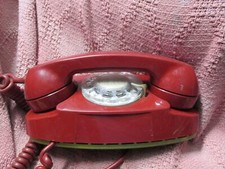 Vintage Western Electric Bell System Princess Telephone Rotary Phone - Red 702B