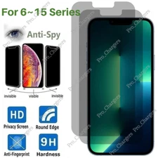 For iPhone 15 14 13 12 11 Pro XS XR X SE 8 7 6 Plus Privacy Screen Protector Lot