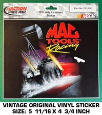MAC TOOLS RACING - VINTAGE ORIGINAL VINYL DECAL STICKER - NASCAR - DRAG - NHRA