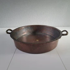 Antique Turkish/Ottoman Copper and Mixed Metal Pot (decorative only)