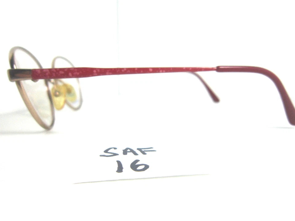 Marco redondo de metal Safilo Elasta rojo #K469 (SAF-16) talla vintage para niños Foto 3 de 4