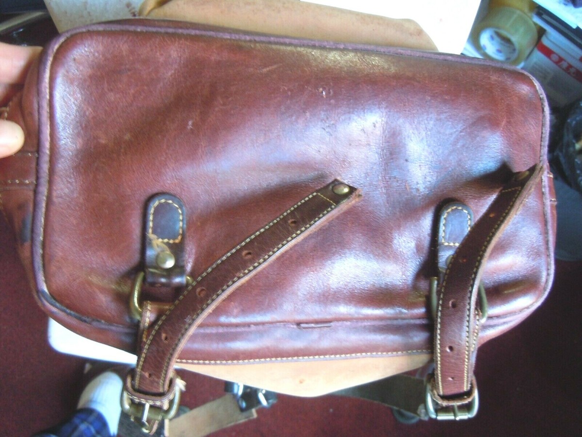 VTG Village Timberland  brown Saddle Leather large back VTG Village Timberland brown Saddle Leather large back pack  main image 4