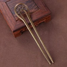 2pcs Vintage Hair Pin Chopstick Hair Decor U-shaped Hairpin Hair Clip Hair Stick