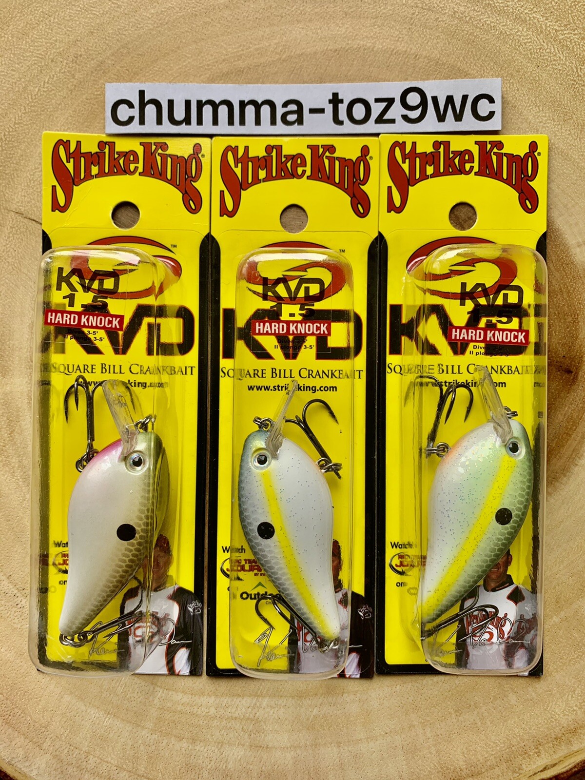 KVD1.5 (Lot Of 3) “Hard Knock” Square-bill Crankbait, Strike King, Bass, NWT! - Image 11