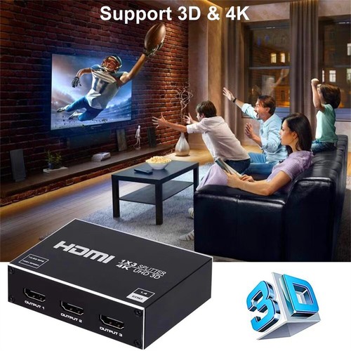 1X3 1 In 3 Out HDMI Splitter HD 2160P 4K 2K@30Hz 4 Port Box Hub Adapater DC 5V - Picture 11 of 11