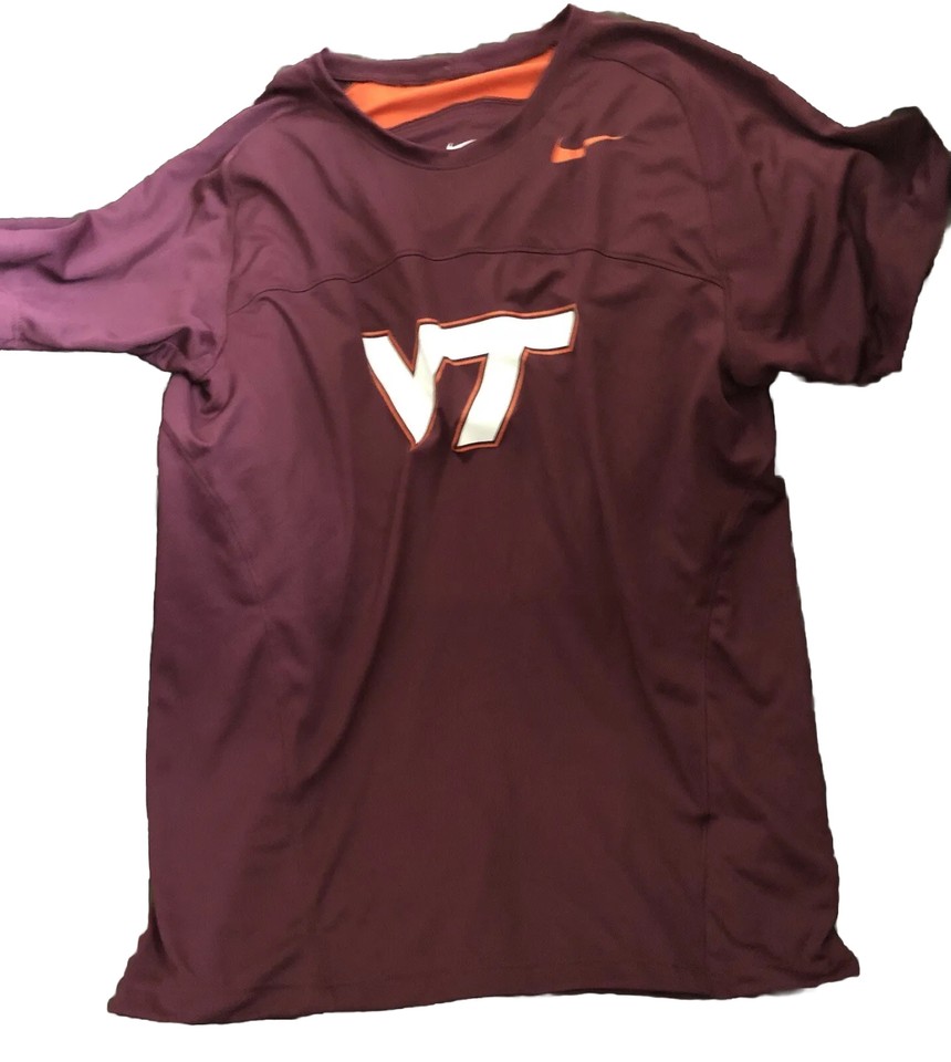 Virginia Tech ACC Nike Dri Fit Short sleeve shirt fitted mens XS