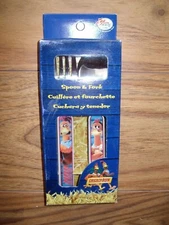 VINTAGE Chicken Run Spoon & Fork Set Zak Designs 2000 Aardman 