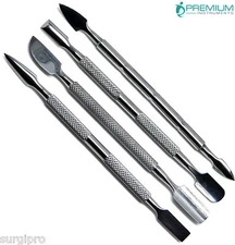 4 Pcs Beauty Nail Care Cuticle Pusher Spoon Trimmer File Manicure Pedicure Tools