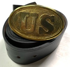 CIVIL WAR US UNION ENLISTED FIELD BELT  BUCKLE- SIZE 2 FITS 34-42 INCH WAIST 