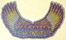 Original Vintage Yamaha Motorcycle Wings Glitter Mini Iron On Transfer