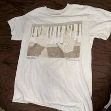 Mac Miller piano graphic short sleeve white color shirt men women KTV8023