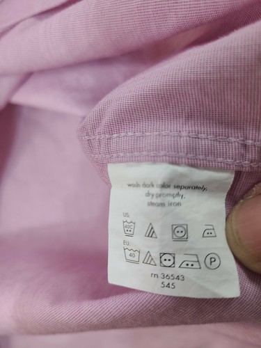 Kenneth Cole Reaction Mens XL Slim Fit Pink Long Sleeve Button Up Shirt - Picture 7 of 9