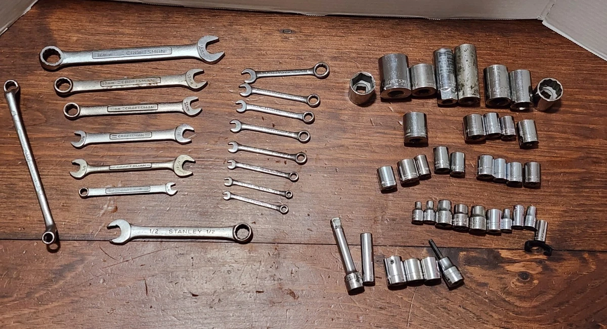 Vintage Craftsman Tools LOT Wrenches Sockets V Series Made In USA