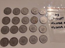 POLAND set of 20 x 20 groszy  1949 and 1963 - original coins