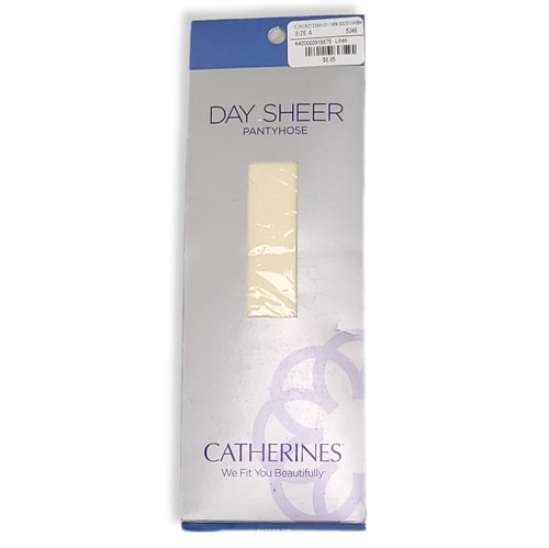 Catherines Nylons Womens A Day Sheer Pantyhose Linen Cream Nylons Plus Size NWT