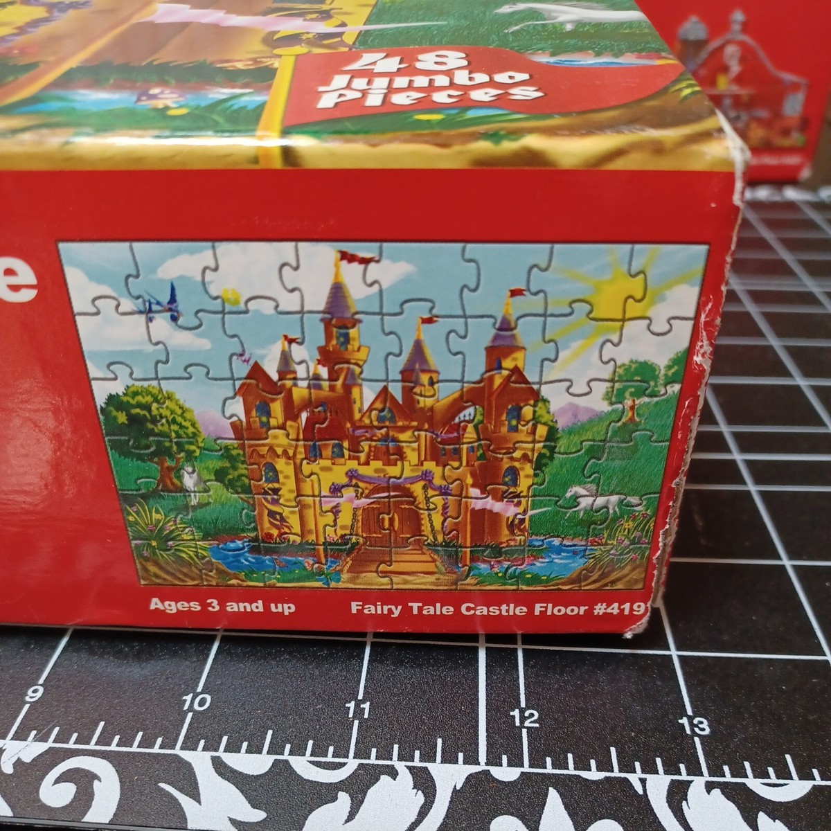 USED Melissa Doug Floor Puzzle Party 48p Fairy Tale Castle Horse