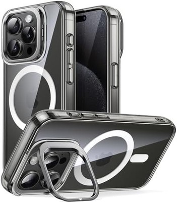 Kickstand Case for iPhone 15 Pro Max 6.7-Inch Compatible with MagSafe Wireless C