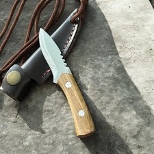 EDC Taschenmesser 4116 Edelstahl | Handgefertigt | Walnussholz | Messerscheide