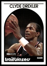 Clyde Drexler 1989-90 Hoops #190 Trail Blazers NBA READ FREE SHIP AutographDen